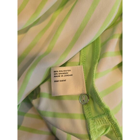 Lady Hagen Green Striped Sleeveless shirt Size L NWT - Picture 10 of 10